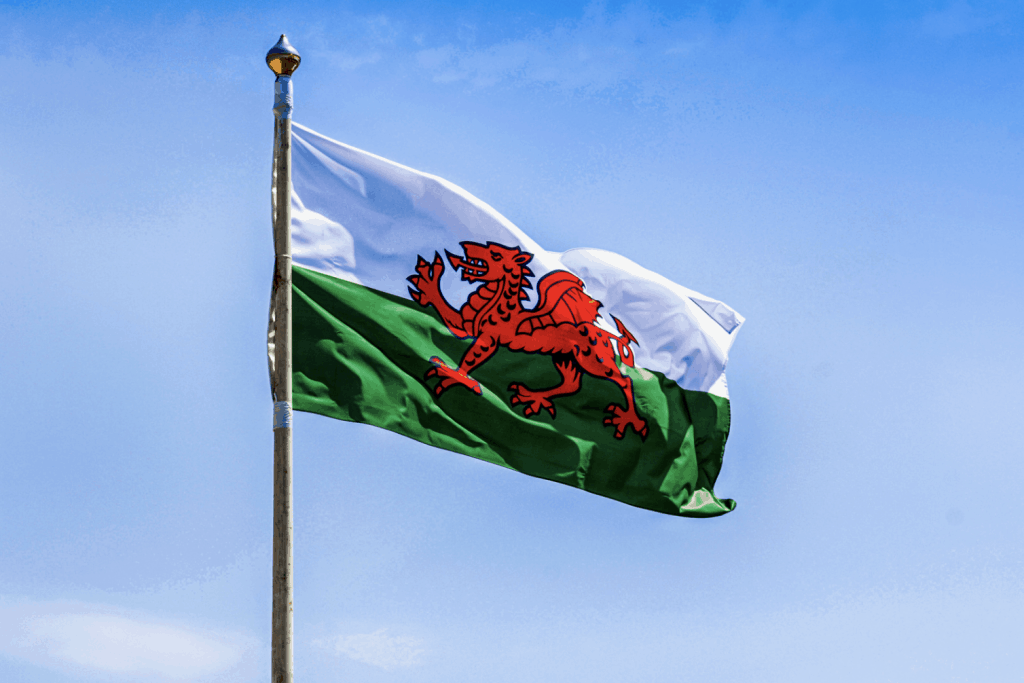 A photo of the Welsh flag